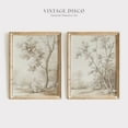 thumbnail image 1 of Luvia Neutral French Country Fall Set - Vintage Landscape Sketch, Rustic Countryside Farmhouse Decor, Cottagecore, Nancy Meyers, Modern Wall Decor Set 2 Prints 20x30 UNFRAMED, 1 of 3