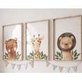thumbnail image 1 of Luvia Nursery Decor, Jungle Nursery, Gender Neutral Nursery Art, Nursery Art, Baby Animals, Safari Animals Prints, Modern Wall Decor Set 3 Prints 12x18 UNFRAMED, 1 of 3
