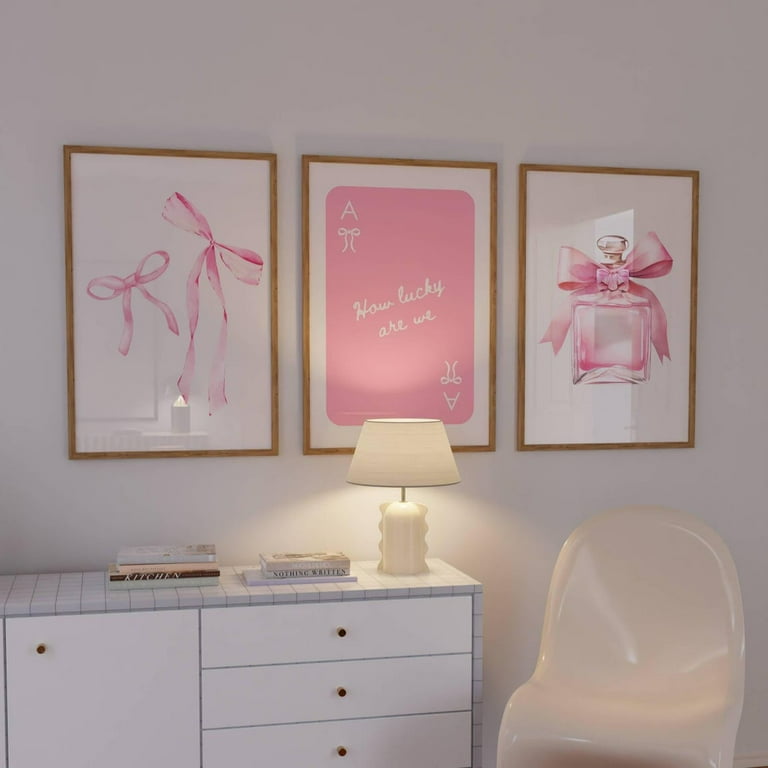 Luvia Pink Bows Coquette Set Of Pink Posters Trendy College