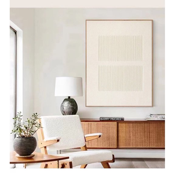 Luvia Pure Beige Textured Poster Wall Art Minimalist Neutral Light Beige Abstract Artwork for Home, 24x36 UNFRAMED