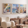 thumbnail image 1 of Luvia San Francisco Art Posters - Cable Car, Golden Gate Bridge & Cityscape - Set Of 3 Travel Prints For Home Or Office Decor, Modern Wall Decor Set 3 Prints 12x18 UNFRAMED, 1 of 3