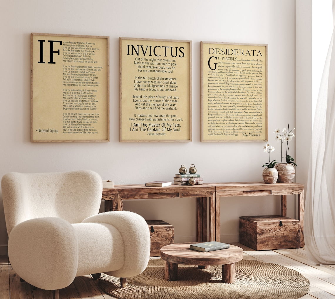 Luvia Set Of 3 Inspirational Poem Posters - Perfect For Motivation And ...