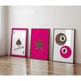 thumbnail image 1 of Luvia Set Of 3 Leopard Above Bed Dorm Pink Luxury Fashion Art Trendy Ace Of Spades Star Prints Leopard 8 Ball Decor Pink Gallery Set, Modern Wall Decor Set 3 Prints 8x12 UNFRAMED, 1 of 3
