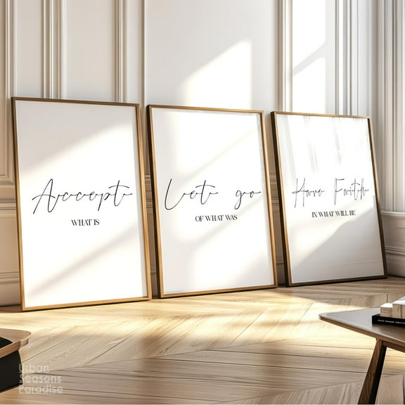 Luvia Set Of 3 Motivational 2025 Wall Art Prints, Trendy & Sophisticated Typography Posters For Confident Women, Uplifting,Nspirational Decor, Modern Wall Decor Set 3 Prints 8x12 UNFRAMED