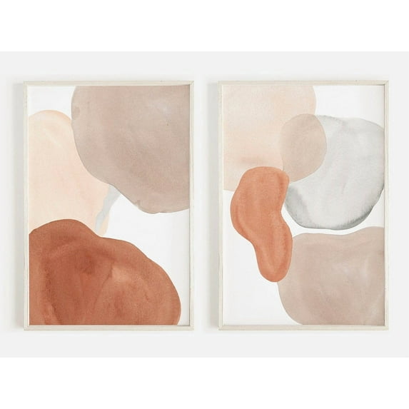 Luvia Terracotta Set, Set Of 2 Abstract Printsable Prints, Terracotta Print, Modern Set Of 2, Modern Wall Decor Set 2 Prints 8x12 UNFRAMED