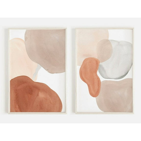 Luvia Terracotta Set, Set Of 2 Abstract Printsable Prints, Terracotta Print, Modern Set Of 2, Modern Wall Decor Set 2 Prints 8x12 UNFRAMED