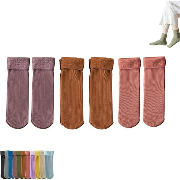 Luviess Cozy Socks, Fleececozy Ultra-Soft Velvet Slim Thermal Socks for Women Men, Seniors, Thermal Fleececozy Sock for Winter