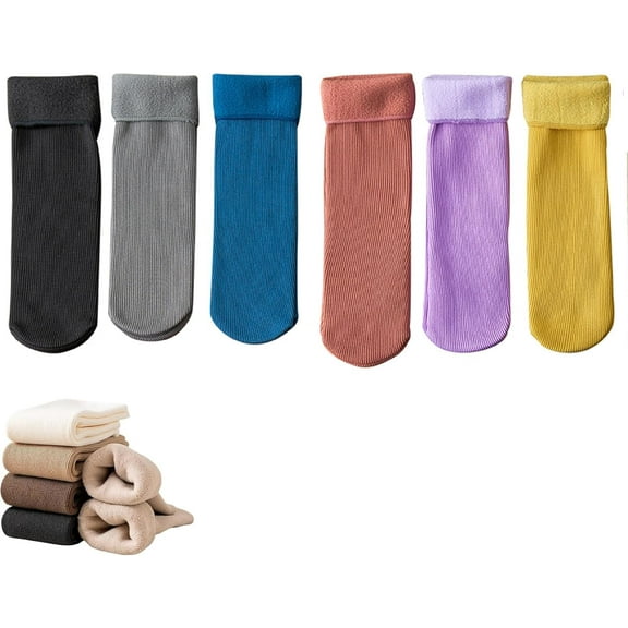 Luviess Fleece Cozy Socks for Women Seniors, Fleececozy Ultra Soft Velvet Slim Thermal Socks, 2025 New Thermal Sock