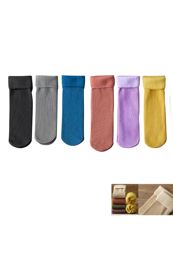 Luviess Fleece Cozy Socks for Women Seniors, Ultra Soft Velvet Slim Fleece Cozy Socks,Thermal Sock