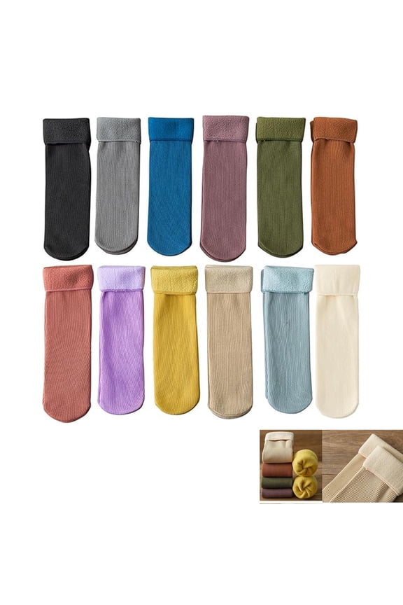 Fleece Cozy Socks for Women Seniors, Ultra Soft Velvet Slim Fleece Cozy Socks,Thermal Sock