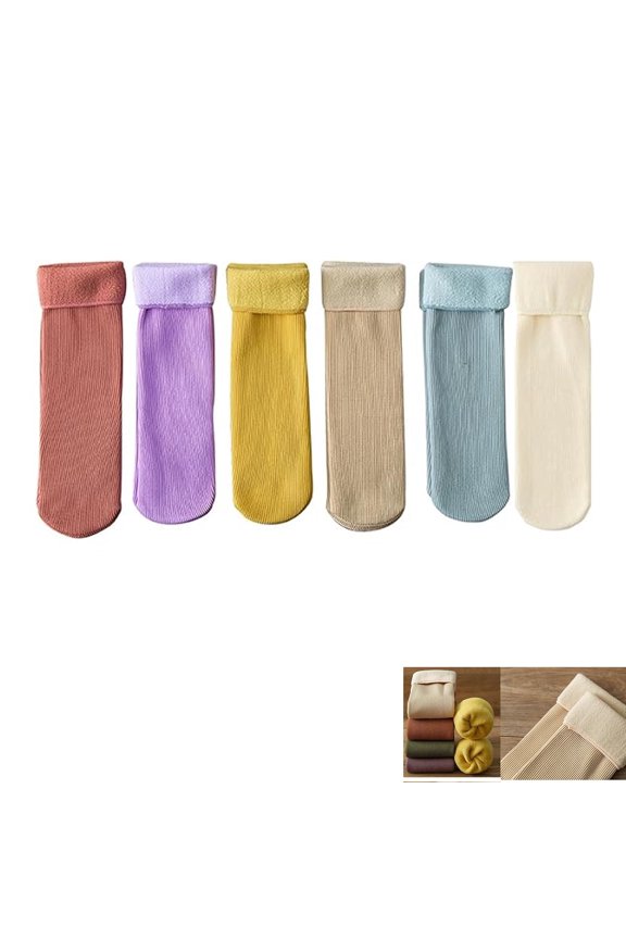 Fleece Cozy Socks for Women Seniors, Ultra Soft Velvet Slim Fleece Cozy Socks,Thermal Sock