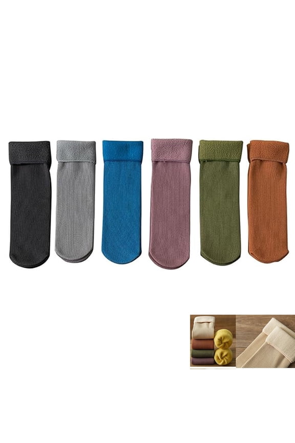Luviess Fleece Cozy Socks for Women Seniors, Ultra Soft Velvet Slim Fleece Cozy Socks,Thermal Sock