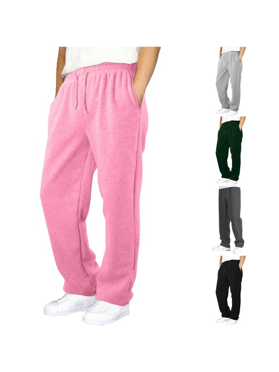 Boys Baggy Sweatpants Straight Wide Leg Open Bottom School Uniform Pants, Back To School Clothes,4-16 Years,Unisex Baggy Cargo Sweatpants,Drawstring Elastic Waist Workout Athletic Joggers Swea