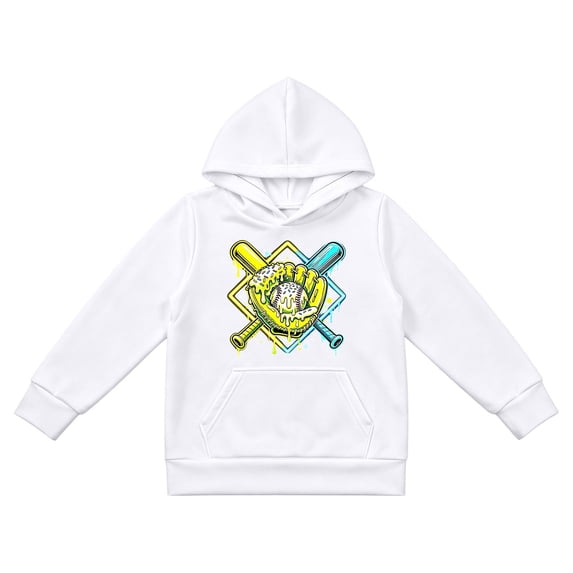 Luvior Boys White Hoodie Autumn Winter Pocket Hoodie Pattern Sports Shirt