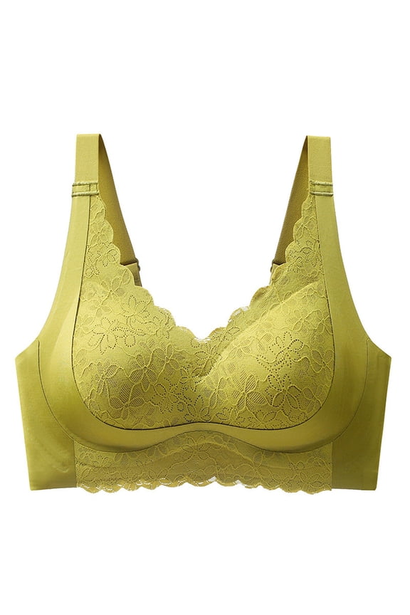 Reducing Bra Plus Size Thin Fixed Cup Support Green L