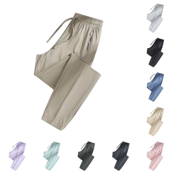 Luvior Comfys fit Pants for Women Over 50,Stretch Active - Women's Ultra Stretch Ice Silk Comfort Casual Pants