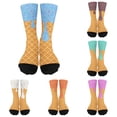 thumbnail image 1 of Luvior Ice Cream Socks For Youth Teen Funny Sports Baseball Ice Cream Drip Baseball Sock Boys Kids Girls Athletic Crew Sock, 1 of 3