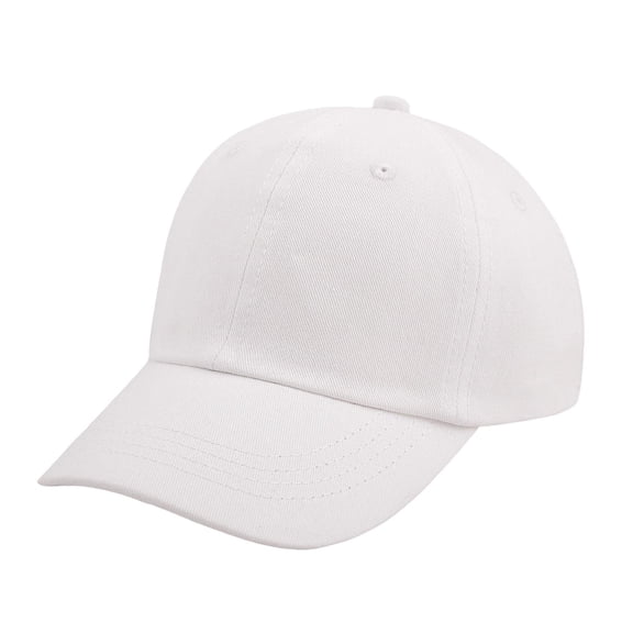 Luvior Kids Classic Baseball Cap, Plain Curved Brim Adjustable, New Year, White, Size 52