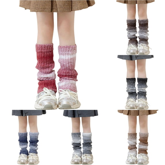 Luvior Kids Leg Warmers Knitted Leg Warmers Loose Socks Knee High Leg Warmers For Girls