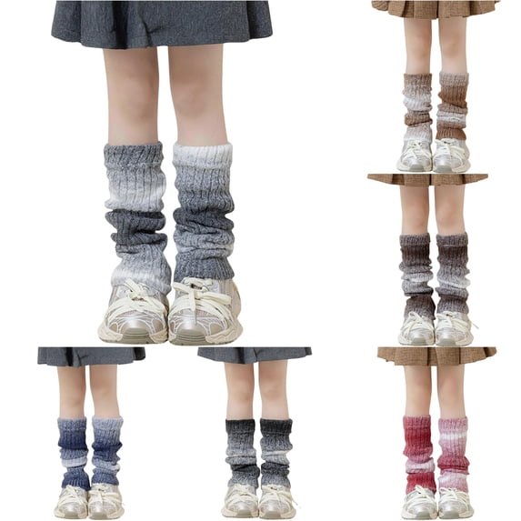 Luvior Kids Leg Warmers Knitted Leg Warmers Loose Socks Knee High Leg Warmers For Girls