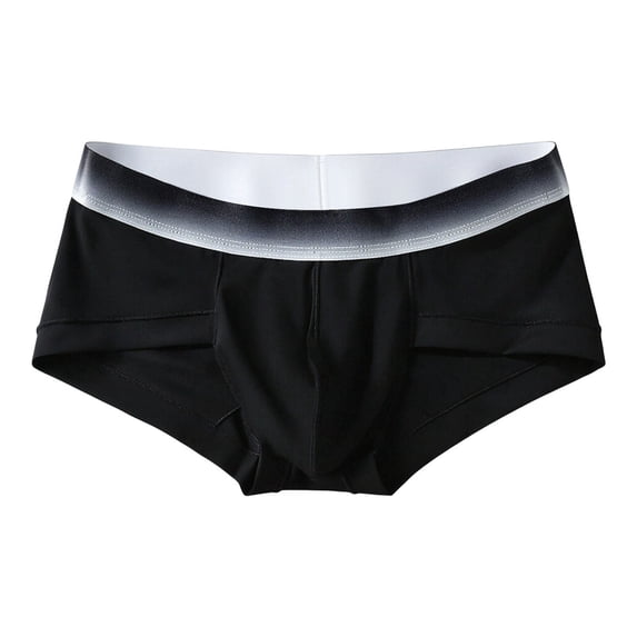 Luvior Men’s Ice Silk Mesh Briefs – Breathable Low Rise Underwear with U‑Pouch, Summer Cool Thin Triangle Black XXXL