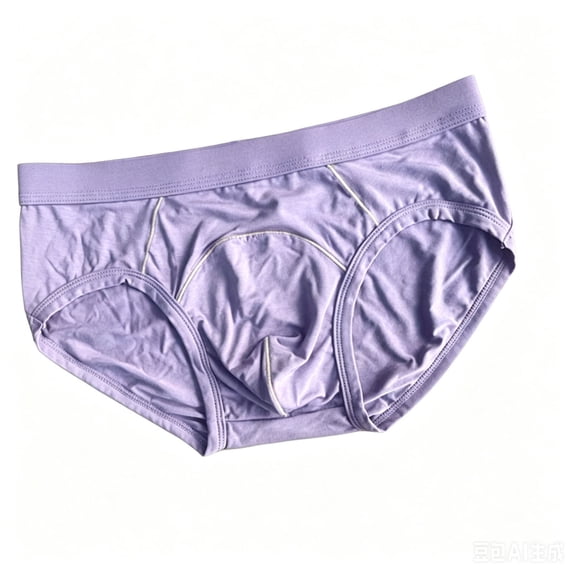 Luvior Men’s Modal Sport Briefs – Fashion Mid Rise 3D Triangle Underwear, Comfortable Breathable Daily Wear Purple XL