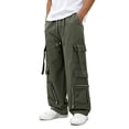 thumbnail image 1 of Luvior Men's Windproof Softshell Cargo Pants Water Resistant Hiking Work Trousers Green M, 1 of 3
