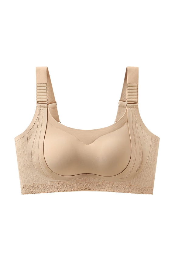 Seamless Underwire Full Cup Bra High Comfort Khaki XXL