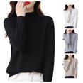 thumbnail image 1 of Luvior Sweaters for Women Long Sleeve Neck Merino Wool Sweater 2026 Fall Lightweight Soft Knit Pullover Tops, 1 of 5