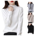 thumbnail image 1 of Luvior Sweaters for Women Long Sleeve Neck Merino Wool Sweater 2026 Fall Lightweight Soft Knit Pullover Tops, 1 of 6