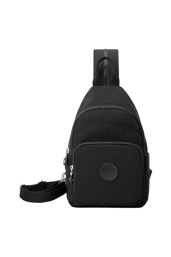 Unisex Versatile Chest Sling Bag – 3-in-1 Crossbody Shoulder Backpack, Lightweight Multi-Compartment Daypack for Work, Travel, and Leisure Black