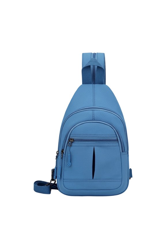Unisex Versatile Chest Sling Bag – 3-in-1 Crossbody Shoulder Backpack, Lightweight Multi-Compartment Daypack for Work, Travel, and Leisure Blue