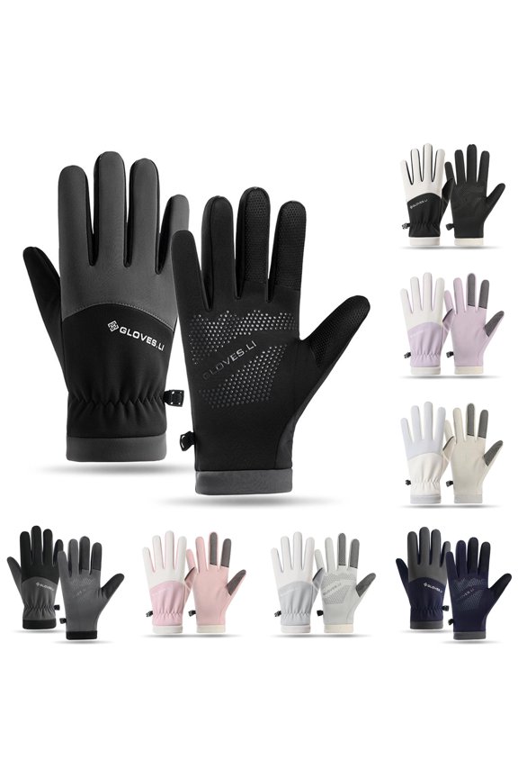 Luvior Winter Mens Ski Gloves, Thermal Warm Waterproof Touchscreen Windproof Gloves for Cycling Cold Weather Running