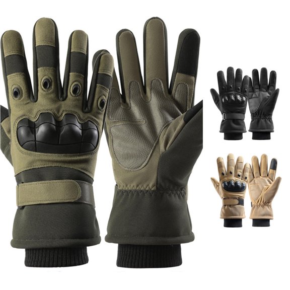Luvior Winter Motorcycle Gloves, Men, Black, | Windproof, Touchscreen, Warm Cold Weather Riding, Fit for Motorcycle ATV Cycling Snowmobile Snow Play