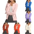 thumbnail image 1 of Luvior Women's 100% Cotton Lightweight Cardigans Long Sleeve Knitted Button Down Sweater, 1 of 2