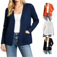 thumbnail image 1 of Luvior Women's Plus Size Lightweight Cardigan Open Front Long Sleeve Casual Cardigans with Pockets, 1 of 2