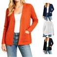 thumbnail image 1 of Luvior Women's Plus Size Lightweight Cardigan Open Front Long Sleeve Casual Cardigans with Pockets, 1 of 2