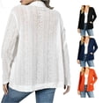 thumbnail image 1 of Luvior Women's Plus Size Lightweight Cardigan Open Front Long Sleeve Casual Cardigans with Pockets, 1 of 2