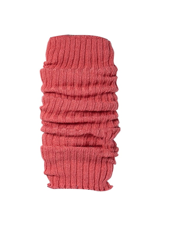 Women's Rib Knit Leg Warmers Stretchy Scrunchy Footless Dance Yoga Boots Party, 9 Colors
