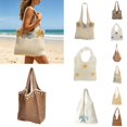 thumbnail image 1 of Luvior Women’s Summer Knitted Hollow Tote Bag – Chunky Lazy Style Open Weave Shoulder Bag, Starfish Pattern Beach Purse for Vacation Blue, 1 of 5