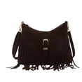 thumbnail image 1 of Luvior Women’s Vintage Motorcycle Fringe Buckle Crossbody Bag – Faux Leather Shoulder Purse with Adjustable Strap for Commuting and Casual Outings Coffee, 1 of 4