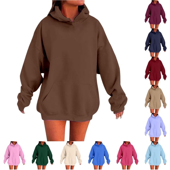 Luvior Womens Plain Hoodies Oversized Airplane Mode Travel Hoodie With Pockets or with Eye Mask Winter Fall Outfits Y2k Clothes
