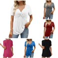 thumbnail image 1 of Luvior Womens Short Sleeve Tops Summer T Shirts Round Neck Casual Fashion Basic Tee, 1 of 6