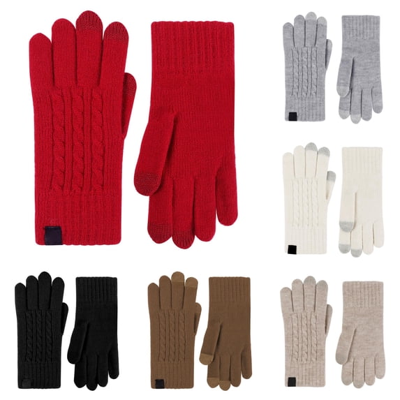 Luvior Womens Winter Warm Touch Screen Gloves Chenille Elastic Knit Gloves for Women Cold Weather Gifts