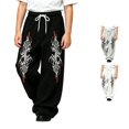 thumbnail image 1 of Luvior Y2k Baggy Sweatpants Boy and Girls Gothic Graphic Elastic Waist Wide Leg Track Pants Drawstring Athletic Joggers with Pockets, 1 of 5