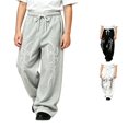 thumbnail image 1 of Luvior Y2k Baggy Sweatpants Boy and Girls Gothic Graphic Elastic Waist Wide Leg Track Pants Drawstring Athletic Joggers with Pockets, 1 of 5