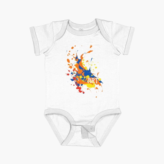 Luvly Art Modern 2022 Short Sleeve Baby One-Piece, New Born, Baby Shower Gift, New Parents Gift