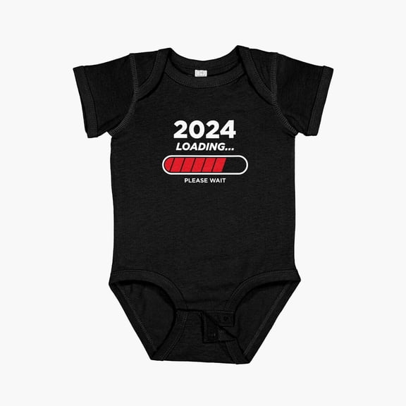 Luvly 2024 Loading Short Sleeve Baby One-Piece, New Born, Baby Shower Gift, New Parents Gift