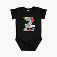thumbnail image 1 of Luvly 2Nd Birthday 2 Year Old Transportation Cars Fire Truck T-Shirt Short Sleeve Baby One-Piece, New Born, Baby Shower Gift, New Parents Gift, 1 of 4