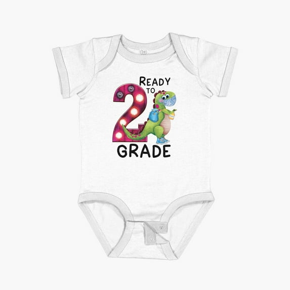 Luvly 2Nd Grade ,Back To School Short Sleeve Baby One-Piece, New Born, Baby Shower Gift, New Parents Gift